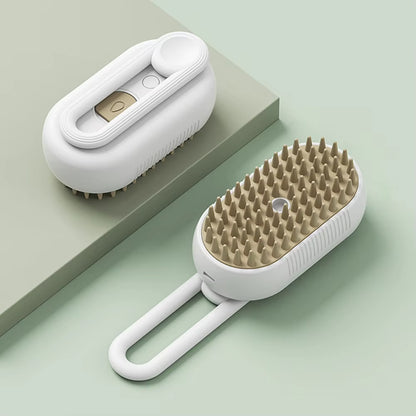 Lumora Electric Cat and Dog Steam Brush – 3-In-1 Pet Grooming Comb with Water Spray for Cats and Dogs, USB Rechargeable
