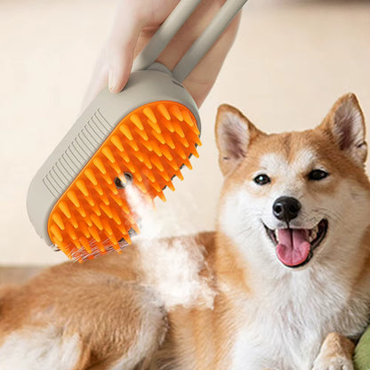 Lumora Electric Cat and Dog Steam Brush – 3-In-1 Pet Grooming Comb with Water Spray for Cats and Dogs, USB Rechargeable