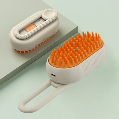 Lumora Electric Cat and Dog Steam Brush – 3-In-1 Pet Grooming Comb with Water Spray for Cats and Dogs, USB Rechargeable