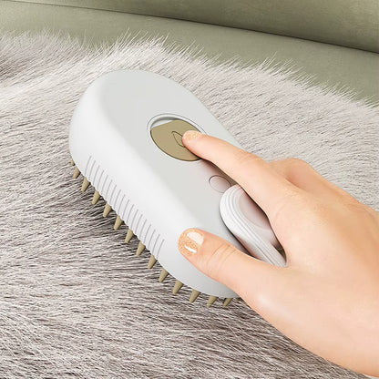 Lumora Electric Cat and Dog Steam Brush – 3-In-1 Pet Grooming Comb with Water Spray for Cats and Dogs, USB Rechargeable
